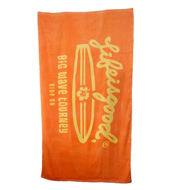 Life is Good Beach Towel Big Wave Marmalade