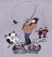 Its-A-Dogs-Life-Mens-T-Shirt-Fishing---Sport-Grey