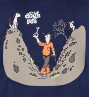 Its-A-Dogs-Life-Mens-T-Shirt-Man-In-A-Hole---Navy